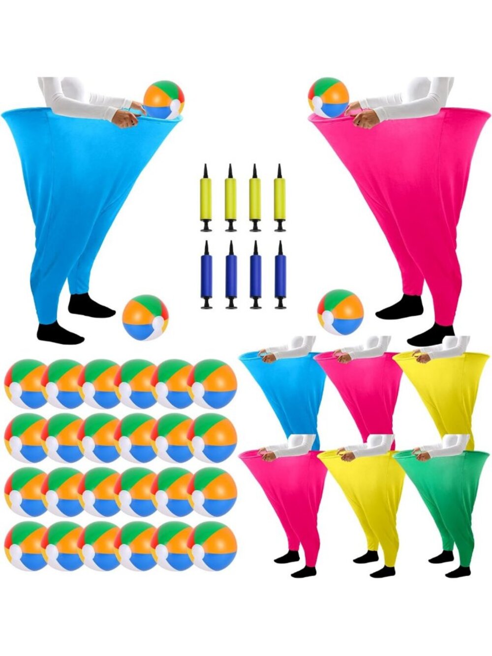 Giant Granny Pants Yard Game for Adults - 20 Pants, 32 Balls & 8 Pumps Fun!